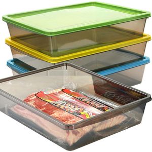 3 Pack 5 liter voedselopslagcontainers - plastic spekcontainers - grote vleescontainers - content nodig .