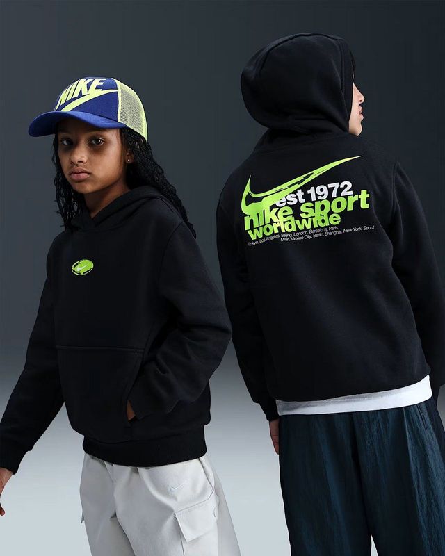 Nike - k nsw club flc hdy oc - Hoodie - Zwart