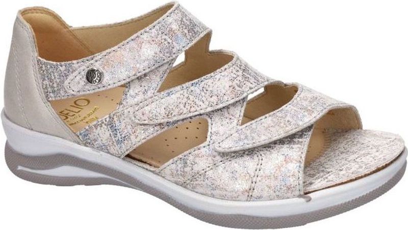 Fidelio - Hallux - Dames Sandalen - Zilver - Kurk - Extra Brede Leest