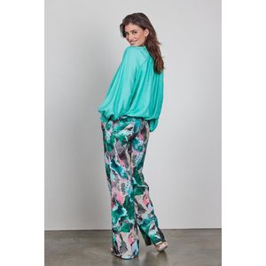 DIDI Dames Printed pants Breezer in lightgrey with dreamscape print maat 40