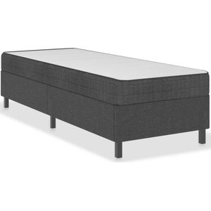 The Living Store Boxspring Frame - Grijs - 201 x 100.5 x 35.5 cm - Geschikt voor 100 x 200 cm Matras - MDF en Metaal