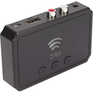 Bluetooth 5.0 NFC Audio-ontvanger - 35 mm AV-interface - Multifunctionele Desktop Bluetooth-adapter voor Geluidssysteem .