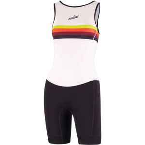 Nalini - Dames - Fietspak - Fietsbroek en Fietsshirt samen - Zomer - Snelpak - Triathlon - TRI LADY TANK SUIT - BLACK/PRISTINE - S