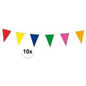 Vlaggenlijn Gekleurd 100 Meter Feestversiering Verjaardag Voor Binnen En Buiten