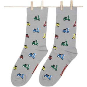 Grijze Funny Happy Socks voor Heren en Dames - Originele en Kleurrijke Premium Sokken
