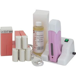 Complete Waxwarmerset voor Ontharing met Roll-on Waxpatronen en Nabehandelingsolie