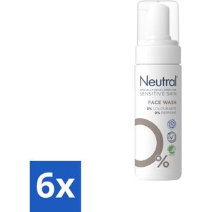 6 x Neutral - Gezichtsreiniger - Gevoelige huid - Face Wash Parfumvrij - 150 ml - Gevoelige Huid - Milde Reiniging - Parfumvrije Gezichtsreiniger - Gezichtsreiniger - Glycerine