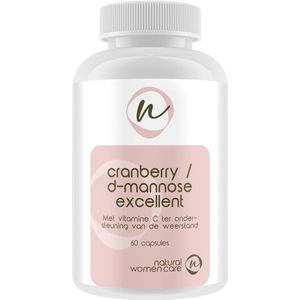 Natural Women Care - Cranberry / D-Mannose Excellent - Verrijkt met vitamine C 10% - PAC extract (proanthocyanidinen)