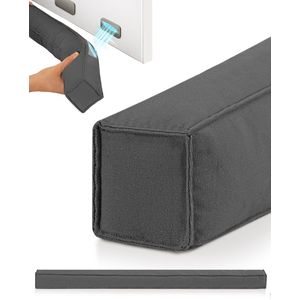 Beautissu Magnetische Tochtstopper Deur 100 cm – Energiebesparende Koudeblokker Tochtstrip Voor Deuren – Tochtrol Antraciet – Tochtstopper Stof Voor Ramen & Deuren met Magneet – Marin
