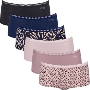 Sloggi - GO Crush Short C6P - Slips - Set van 6 - GOTS-gecertificeerd Biologisch Katoen