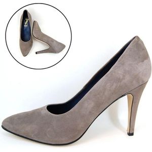 Stravers - Maat 32 Naaldhakken Chic Taupe Suede. Pumps Hoge Hakken Kleine Maten