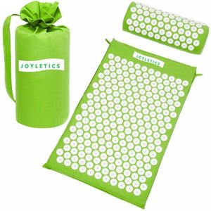 Joyletics spijkermat met kussen | groen | 66 x 40 x 2 cm | acupressure mat | model 2024