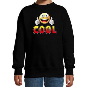 Funny emoticon sweater Cool zwart voor kids -  Fun / cadeau trui 98/104