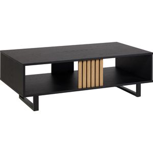 Salontafel Myron Zwart - Rechthoek - 125x67cm - Hoogte 42 cm