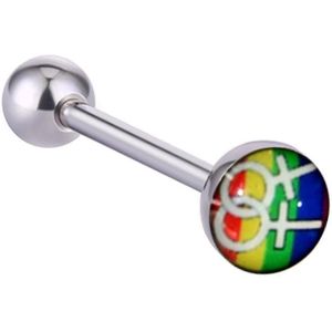 Fako Bijoux® - Tongpiercing - Logo - Regenboog Female