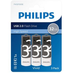 Philips Vivid Edition USB Stick 32GB - Draaidop, 3-pack