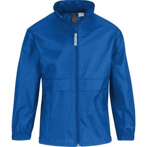 Regenkleding voor jongens/meisjes kobaltblauw - Sirocco windjas/regenjas voor kinderen 3-4 jaar (98/104) kobalt