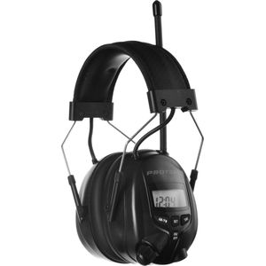PROTEAR - Oplaadbare Oorkappen met Bluetooth FM/AM Digitale Radio - Ingebouwde Microfoon - SNR 30dB - Zwart