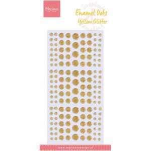 Marianne D Decoration Enamel dots - Glitter geel PL4530 156 dots; 4mm; 7mm; 9mm (02-24)