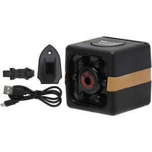 Zwarte Groothoek Infrarood LED Draadloze Wifi-camera voor Thuis Buiten Kantoor.
