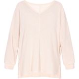 Usha - Trui - Lichtbeige - V-hals - Wijde Pasvorm - Lange Mouw