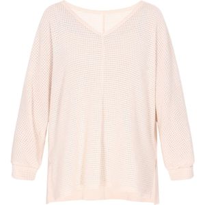 Usha - Trui - Lichtbeige - V-hals - Wijde Pasvorm - Lange Mouw