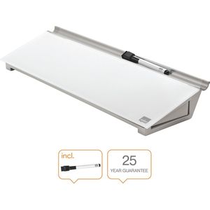 Nobo Bureau Notitiebord Met Droog Uitwisbaar Glasoppervlak - Inclusief Whiteboard Marker met Wisser - Wit
