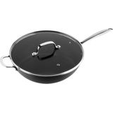 ISENVI Victoria Forged keramische wokpan met deksel 32CM - RVS greep - Antraciet - Keramisch - 100% PFAS, PTFE en PFOA vrij - 100% duurzaam - Unieke Antiaanbaklaag - Non-stick bodem - Geschikt voor alle warmtebronnen + inductie