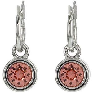 Biba Hang Oorbellen met Swarovski Steentje Rose Peach