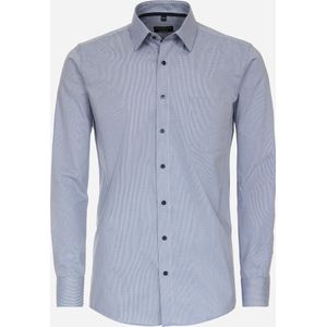 Redmond comfort fit overhemd - popeline - blauw - Strijkvriendelijk - Boordmaat: 37/38