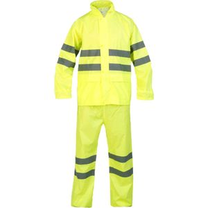 Regenpak - Fluor Geel - 2-delig - Met Reflectie - XXXL