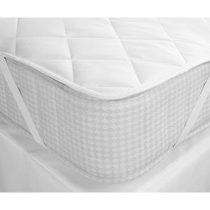 Homee matrasbeschermer wit 80x200 +30 cm - matrasoplegger - doorgestikt ademend bovenlaag