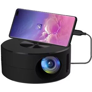 PULUZ 1 Stuk Mini Projector Zwart Bedraad Telefoon Scherm Spiegeling Draagbare Projector USB Oplaadbaar Afstandsbediening Home Cinema Slaapkamer