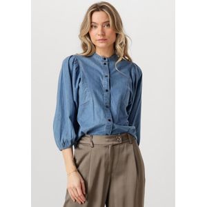 Minus Jasmene Shirt Dames - Jurken - Blauw - Maat 34