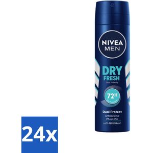 Nivea - Men - Deodorant - Spray - Dry Fresh - 150 ml - Voordeelverpakking - 24 stuks