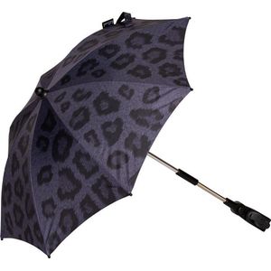 Bellasol - Parasol kinderwagen/buggy universeel - Speciale UV-werende coating - Leopard black/grey - 1 jaar garantie