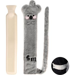 Lange warmwaterkruik met zachte hoes voor pijnverlichting en warme therapie - 52 cm