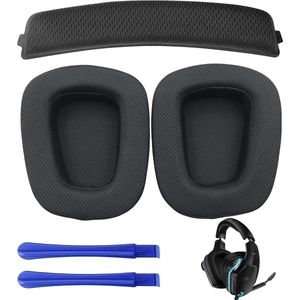 Allecto Plus - Vervangende oorkussens voor gaming headset - set van 3 - Zwart - Compatibel met diverse modellen.