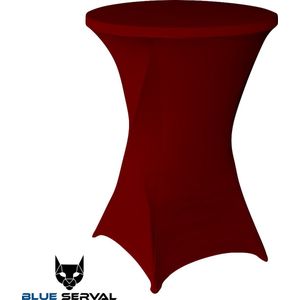 Statafelrok Bordeaux Rood – Extra dik & Sterk - ∅80-85 x 110 cm – Tafelhoezen voor Statafel – Partytafel Tafelrok – Stretch Statafelhoes - Sta Tafel Hoes - Staantafelhoes – Trouwerij - Rebuust en weerbestendig – Cocktailparty