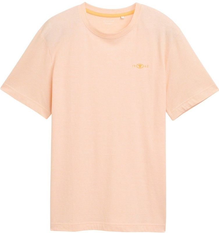 TOM TAILOR T-shirt voor heren, 37310 - Peachy Orange White Stripes, XL