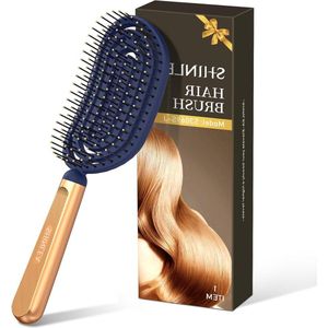 Ontwarrende haarborstel voor nat en droog haar - Spiraalvormig - Snelle droge geventileerde borstel - 100% biovriendelijk