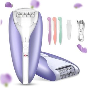 ApexArte® Epileerapparaat Dames - Epilator Gezicht - Ontharingsapparaat - Wit en Paars