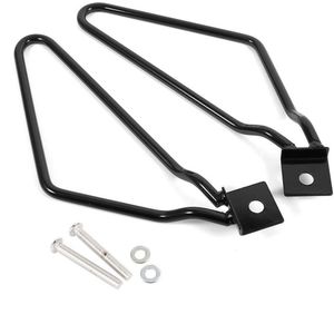 Duokon Zadeltassen Beugel, Nieuw Professioneel Ontwerp 2x Motorfiets Zadeltassen Beugels Ondersteuning(Zwart)