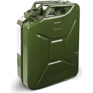 Jerrycan - Groen - 20 Liter - Metaal - Voor Benzine en Diesel