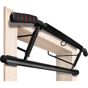 Pull up bar voor deurframe - Zware optrekstang tot 200kg - Deurbalk zonder bovenbouw - 20cm hoger - Ook voor dips & push ups pull up bar