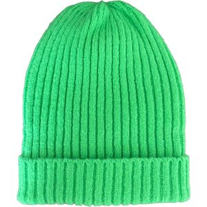 ASTRADAVI Beanie Hats - Muts - Warme Skimutsen Hoofddeksels - Trendy Winter Mutsen - Neon Groen