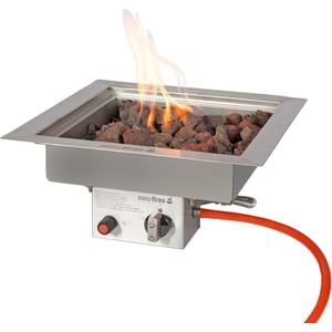Easyfires inbouw brander vierkant 40x40 cm