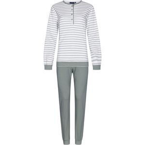 Warme pyjama groene strepen - Groen - Maat - 52
