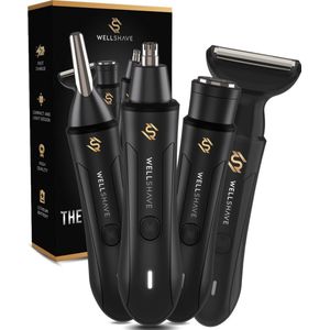 Wellshave - 4 in 1 Neustrimmer - Wenkbrauw en Oorhaar Trimmer - Compact - Licht