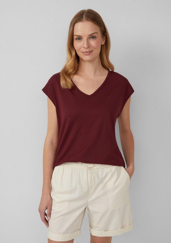 s.Oliver - T-Shirt - Relaxed - Jersey - V-hals